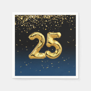 25. Goldballons und Confetti Napkins Serviette