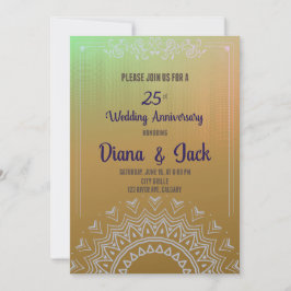 25. Golden Horizon acryllics Art Jubiläum Einladung