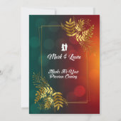 25. Goldene Blätter im Gartenjubiläum der Liebe Einladung (Rückseite)