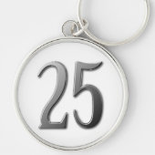 25 große Zahlen Schlüsselanhänger (Vorne)