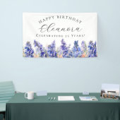 25. Happy Birthday Banner Blue July Birth Blume (Messeveranstaltung)