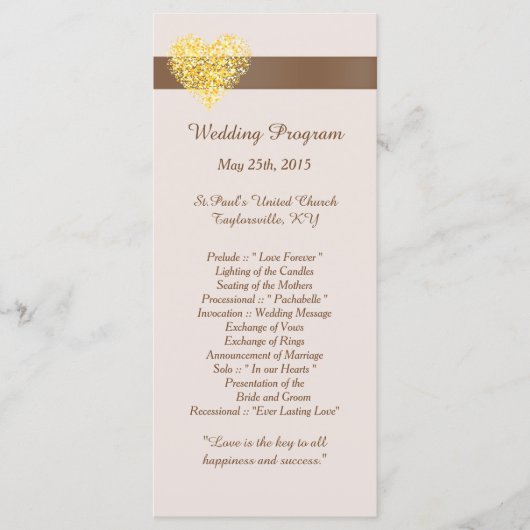 25 Herbstpfeifen Hochzeitsprogramme Programm (Vorderseite)