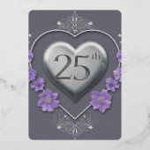 25. Hochzeit Folieneinladung (Vorderseite)