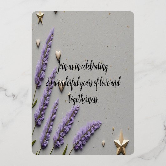 25. Hochzeit Folieneinladung (Rückseite)