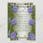 25. Hochzeit Jahrestag der Verlängerung Hydrangeas Einladung (Vorne/Hinten)