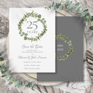 25. Hochzeit Silberhochzeit Grün-Girlande  Save The Date