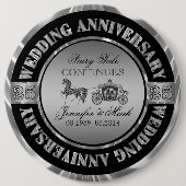 25. Hochzeit zum Jahrestag der Hochzeit Button (Vorderseite)