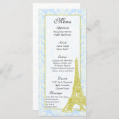 25 Hochzeiten in Paris Menükarte (Vorne/Hinten)