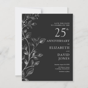25. Hochzeitsfeier des Blumenhandels Save the Date Postkarte