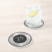 25. Hochzeitsfeier Getränkeuntersetzer (Seite)