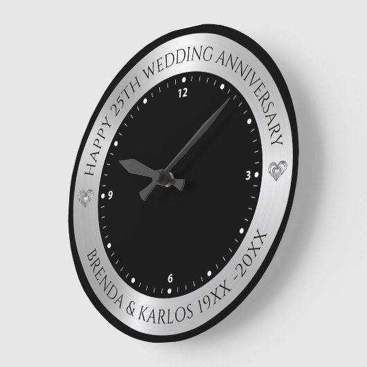 25. Hochzeitsfeier Große Wanduhr (Winkel)