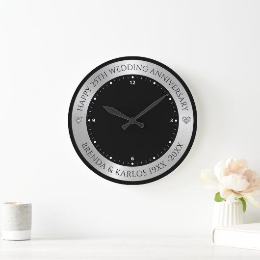 25. Hochzeitsfeier Große Wanduhr (Zuhause)