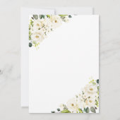 25. Hochzeitsfeier mit weißer Creme Einladung (Rückseite)