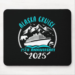 25. Hochzeitsjubiläum Alaska Kreuzfahrt 2025 Paar Mousepad