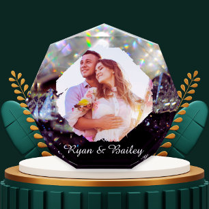 25. Hochzeitsjubiläum Elegantes Diamant-Design Fotoblock