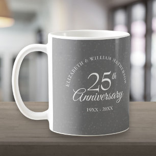 25. Hochzeitsjubiläum Silber Stardust Kaffeetasse