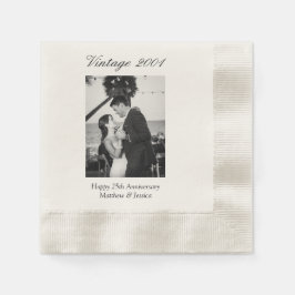 25. Hochzeitsjubiläums-Party-Dekor individuelles F Serviette