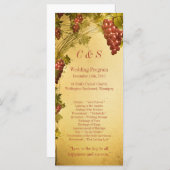 25 Hochzeitsprogramme für Weinberge Programm (Vorne/Hinten)