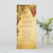 25 Hochzeitsprogramme für Weinberge Programm (Stehend Vorderseite)