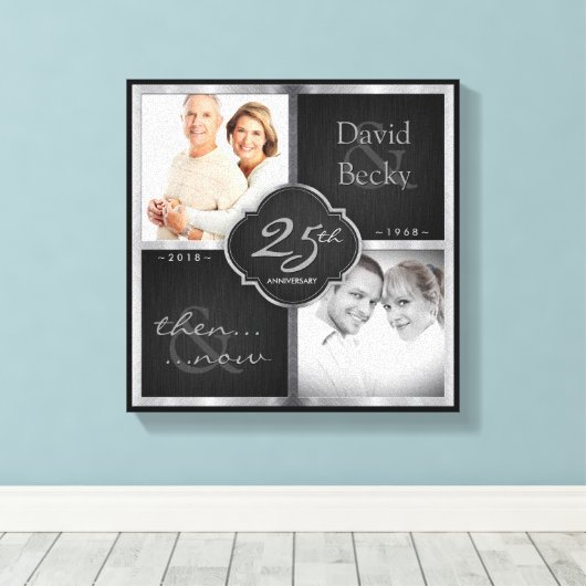 25. Hochzeitstag 2018 Leinwanddruck (Insitu (Holzboden))