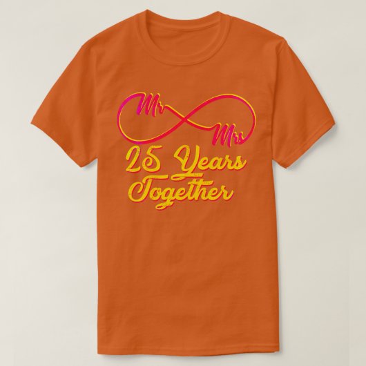 25. Hochzeitstag 25 Jahre Ehe 2 T-Shirt (Design vorne)