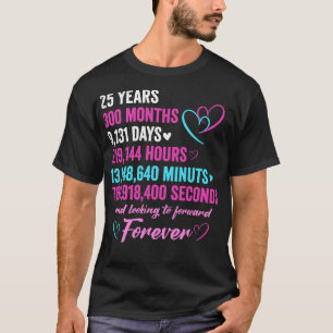 25. Hochzeitstag 25 Jahre Ehepaar T-Shirt