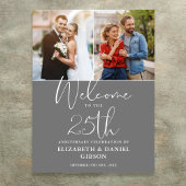 25. Hochzeitstag 2 Foto Begrüßungszeichen Poster