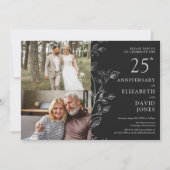 25. Hochzeitstag 2 Foto Einladung (Vorderseite)