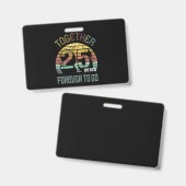 25. Hochzeitstag Ausweis (Vorder- & Rückseite)
