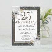 25. Hochzeitstag - Blumenladen Einladung (Stehend Vorderseite)