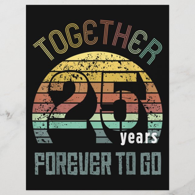 25. Hochzeitstag Briefbogen (Vorderseite)