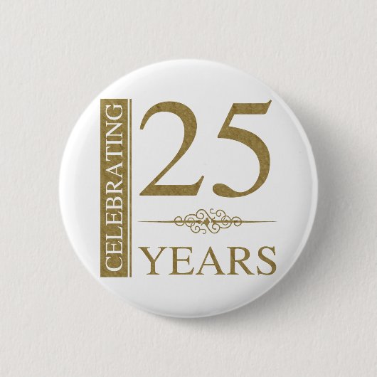 25. Hochzeitstag Button (Vorderseite)