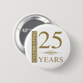 25. Hochzeitstag Button (Vorne & Hinten)