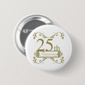 25. Hochzeitstag Button (Vorne & Hinten)
