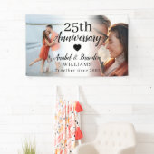 25. Hochzeitstag Custom 2 Foto Collage Banner (Insitu)