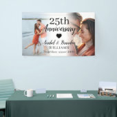 25. Hochzeitstag Custom 2 Foto Collage Banner (Messeveranstaltung)