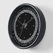 25. Hochzeitstag Diamond Circle Uhr (Winkel)