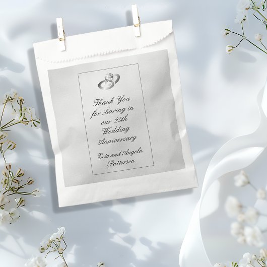 25. Hochzeitstag Diamond Ring Vielen Dank Geschenktütchen