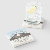 25. Hochzeitstag, Drosseln einer Feder Steinuntersetzer (Seitenansicht)