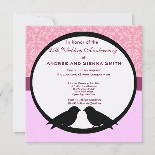 25. Hochzeitstag Einladung (Vorderseite)