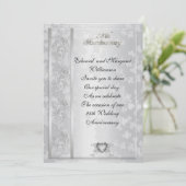 25. Hochzeitstag Einladung elegant (Stehend Vorderseite)