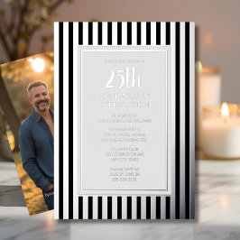 25. Hochzeitstag Einladung Silberstreifen