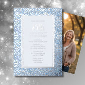 25. Hochzeitstag Einladung Silver Blue