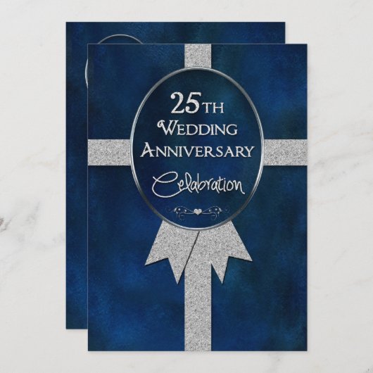 25. Hochzeitstag - Einladungen (Vorne/Hinten)