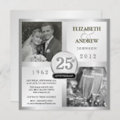 25. Hochzeitstag - Einladungen zum Foto (Vorne/Hinten)