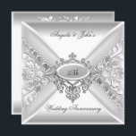 25. Hochzeitstag Elegant Silver White Einladung<br><div class="desc">25. Hochzeit Jubiläum Elegant Silver White ,  Feier Party Einladung. Passen Sie Ihre persönlichen Daten an. Dieser Designstil ist urheberrechtlich geschützt © Inhalt und Designs © 2000-2012 Zizzago™ (Marke) und seine Lizenzgeber</div>