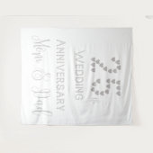 25. Hochzeitstag Eltern Silberhochzeit Wandteppich (Vorderseite (Horizontal))