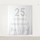 25. Hochzeitstag Eltern Silberhochzeit Wandteppich (Vorderseite)