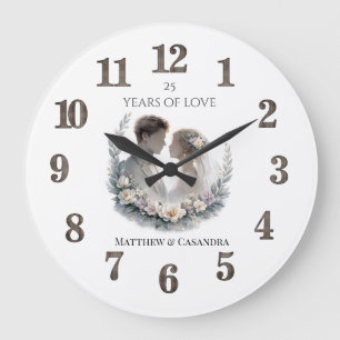 25. Hochzeitstag Erbstück-Feier Große Wanduhr