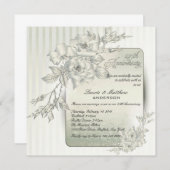 25. Hochzeitstag - Erneuerbare Silberne Rose Einladung (Vorne/Hinten)